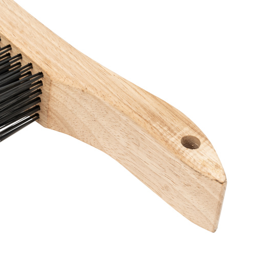 Щетка зачистная шестирядная, закаленная прямая проволока с деревянной ручкой Сибртех по ценам производителя в Уфе с доставкой по всей России