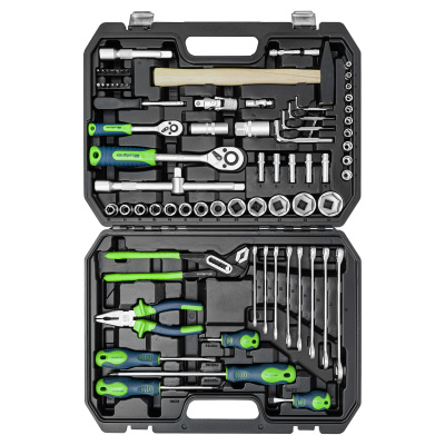 Набор инструментов, 1/2", 1/4", пластиковый кейс 76 предметов Сибртех по ценам производителя в Уфе с доставкой по всей России