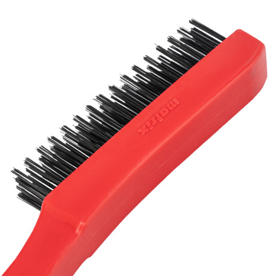 Щетка зачистная четырехрядная, закаленная прямая проволока с пластиковой ручкой Matrix по ценам производителя в Уфе с доставкой по всей России