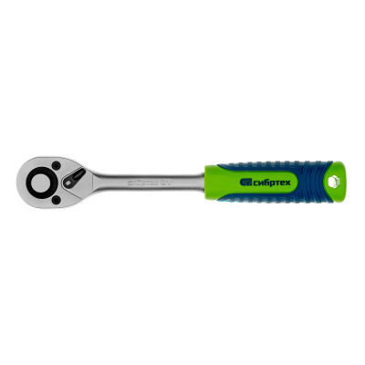 Ключ-трещотка 1/2", 45 зубьев, с быстрым сбросом, матовый хром Сибртех по ценам производителя в Уфе с доставкой по всей России