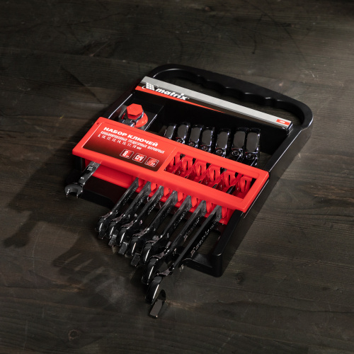 Набор ключей комбинированных, трещеточных шарнирных 8 шт Matrix по ценам производителя в Уфе с доставкой по всей России