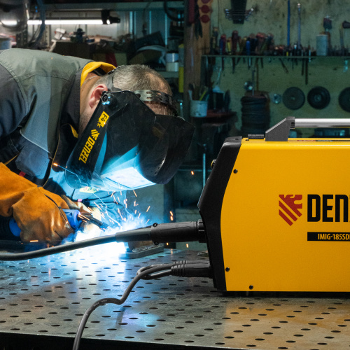 Аппарат инвертор. полуавтомат. cварки IMIG-185SDR, 180 А, ПВ 60%, катушка 5 кг Denzel по ценам производителя в Уфе с доставкой по всей России