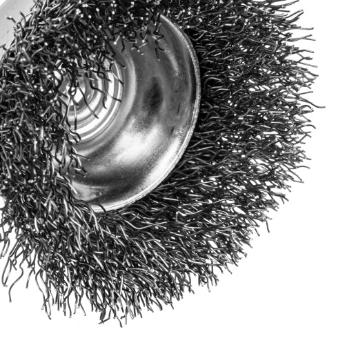 Набор щеток для дрели, 1 Плоская 50мм, 2 Чашки 25-50мм, шпилька, нерж. вит. проволока Denzel по ценам производителя в Уфе с доставкой по всей России