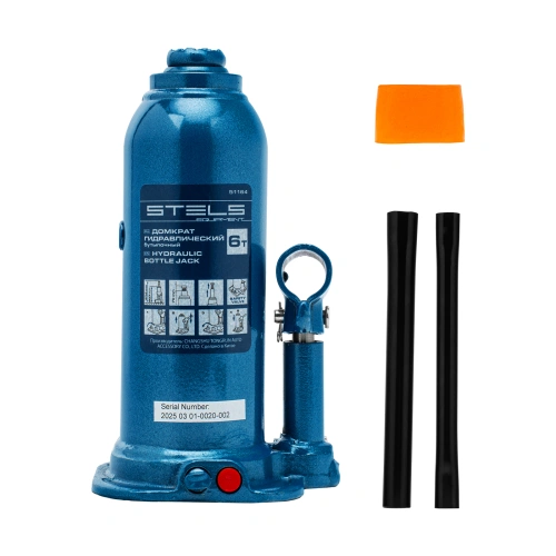 Домкрат гидравлический бутылочный, 6 т, h подъема 207-404 мм Stels по ценам производителя в Уфе с доставкой по всей России