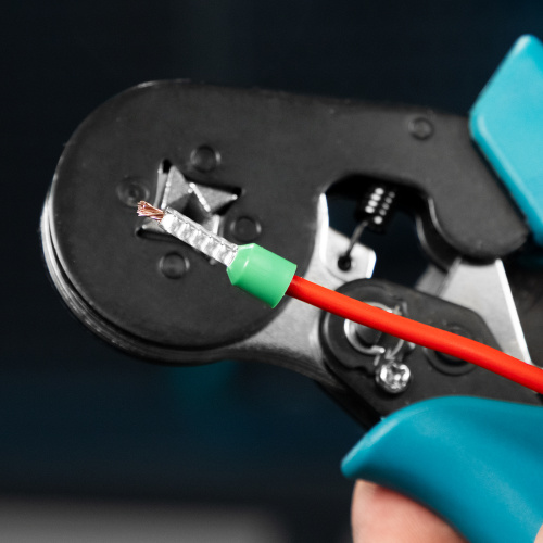 Клещи (пресс-клещи) для обжима наконечников электропроводов с сечением 0.25-8 мм2 Gross по ценам производителя в Уфе с доставкой по всей России