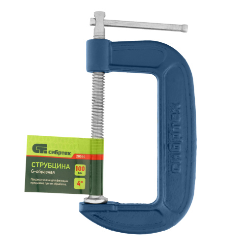 Струбцина G-образная, 100 мм Сибртех по ценам производителя в Уфе с доставкой по всей России