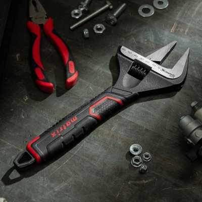 Ключ разводной, тонкие губки, фосфатированный, двухкомпонентная рукоятка, 300 мм, PRO Matrix по ценам производителя в Уфе с доставкой по всей России