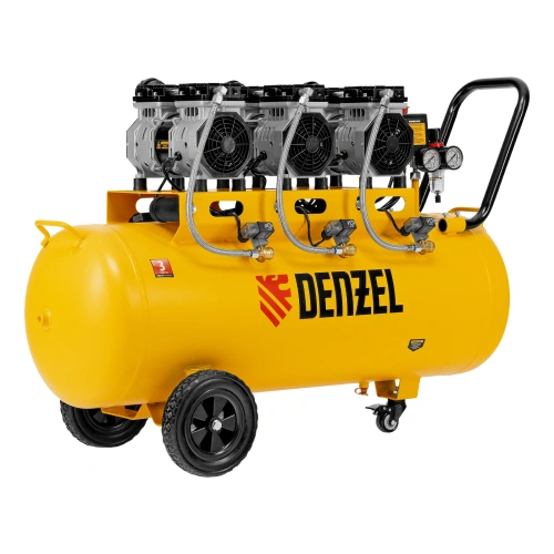Компрессор безмасляный, малошумный DLS 1800/100,1800 Вт, 3x600, 100 л, 345 л/мин Denzel по ценам производителя в Уфе с доставкой по всей России