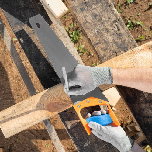 Ножовка по дереву, 400 мм, шаг зубьев 4 мм, пластиковая рукоятка по ценам производителя в Уфе с доставкой по всей России