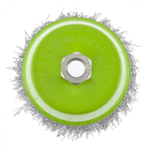 Щетка для УШМ, 100 мм, М14, "чашка", витая проволока Сибртех по ценам производителя в Уфе с доставкой по всей России