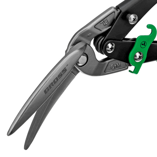 Ножницы по металлу "Piranha", 270 мм, прямой и правый проходной рез, сталь СrMo, двухкомпонентные рукоятки Gross по ценам производителя в Уфе с доставкой по всей России