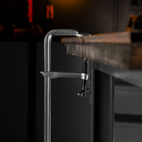 Струбцина F-образная, 100x600мм, кованая Denzel по ценам производителя в Уфе с доставкой по всей России