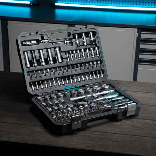 Набор инструментов, 1/4", 1/2", CrV, 120 зубьев, 109 предметов Gross по ценам производителя в Уфе с доставкой по всей России