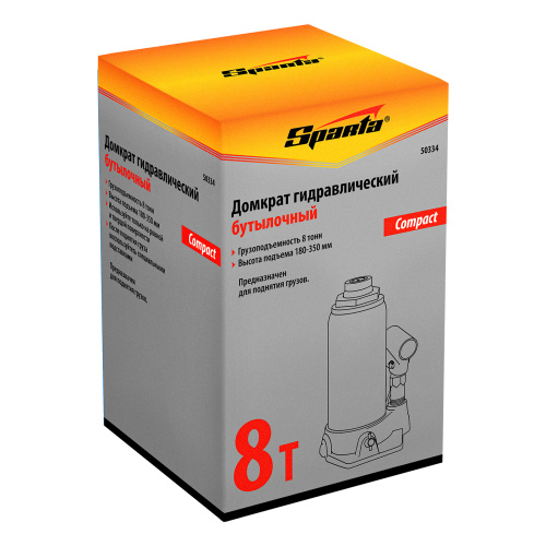 Домкрат гидравлический бутылочный 8 т, h подъема 180-350 мм Sparta Compact по ценам производителя в Уфе с доставкой по всей России
