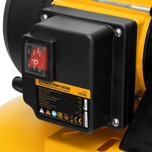 Насосная станция PSL1100X, 1100 Вт, 3600 л/ч, ресивер 50 л, подъем 45 м, нержавейка Denzel по ценам производителя в Уфе с доставкой по всей России