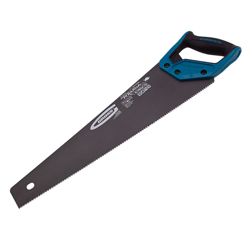 Ножовка по дереву "Piranha", 450 мм, 11-12 TPI, зуб-3D, каленый зуб, тефлоновое покрытие полотна, двухкомпонентная рукоятка Gross по ценам производителя в Уфе с доставкой по всей России