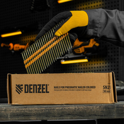 Гвозди для пнев. нейлера (крашен.) длина - 90 мм, диам. - 3,05 мм, 2000 шт. Denzel по ценам производителя в Уфе с доставкой по всей России