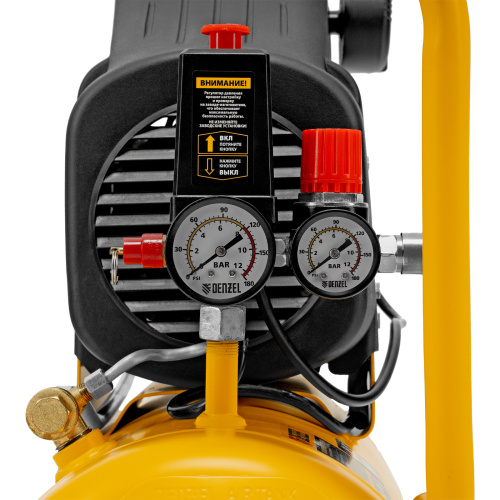 Компрессор воздушный DLC1300/24 безмасляный 1.3 кВт, 24 литра, 206 л/мин Denzel по ценам производителя в Уфе с доставкой по всей России