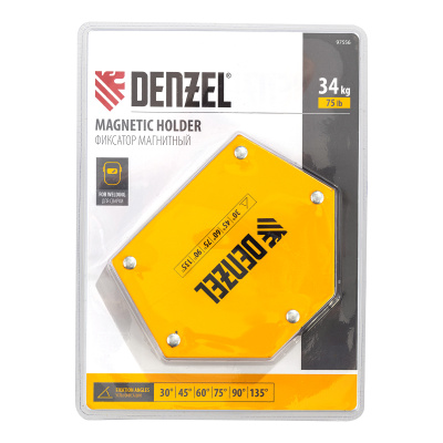 Фиксатор магнитный для сварочных работ усилие 75 LB, 30х45х60х75х90х135 град. Denzel по ценам производителя в Уфе с доставкой по всей России