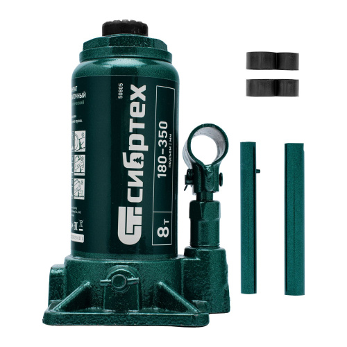 Домкрат гидравлический бутылочный, 8 т, 180-350 мм Сибртех купить в Москве с доставкой по всей России | ProtosMarket.ru