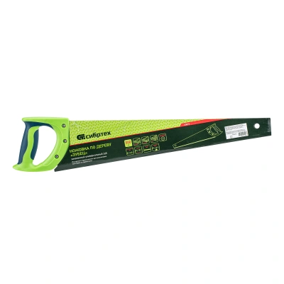 Ножовка по дереву "Зубец", 500 мм, 7-8 TPI, каленый зуб 3D, двухкомпонентная рукоятка Сибртех по ценам производителя в Уфе с доставкой по всей России