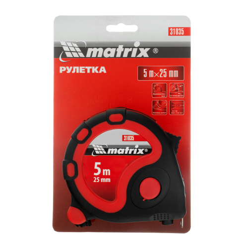 Рулетка Status 3 fixations,5 м х 25 мм,двухкомпонентный корпус,3 фиксации ленты Matrix по ценам производителя в Уфе с доставкой по всей России