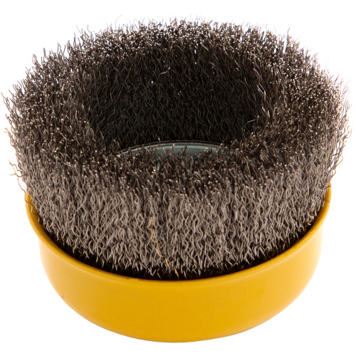 Щетка для УШМ, 100 мм, "Чашка", витая нержавеющая проволока 0.3 мм, М14 Denzel по ценам производителя в Уфе с доставкой по всей России