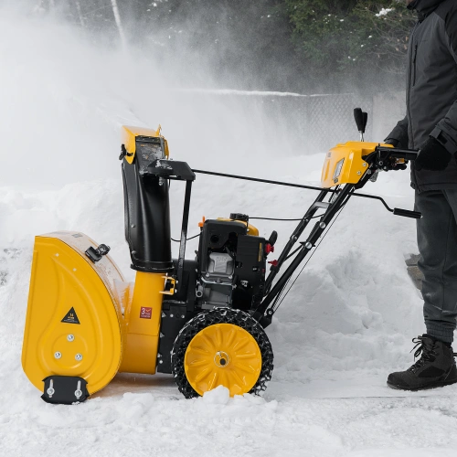 Бензиновая снегоуборочная машина SBM 610S PRO, 212 cc, электростартер, фара, обогрев Denzel по ценам производителя в Уфе с доставкой по всей России