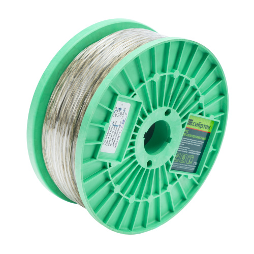 Трос металлополимерный прозрачный ПР-4.0, толщина 4.0 мм, катушка 100 метров Сибртех по ценам производителя в Уфе с доставкой по всей России