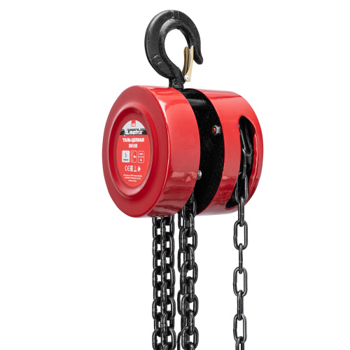 Таль цепная, 1 т, H подъема 2.5 м, расстояние между крюками 300 мм Matrix по ценам производителя в Уфе с доставкой по всей России