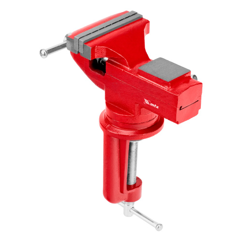 Тиски слесарные, 80 мм, настольные, поворотные, c наковальней MTX по ценам производителя в Уфе с доставкой по всей России