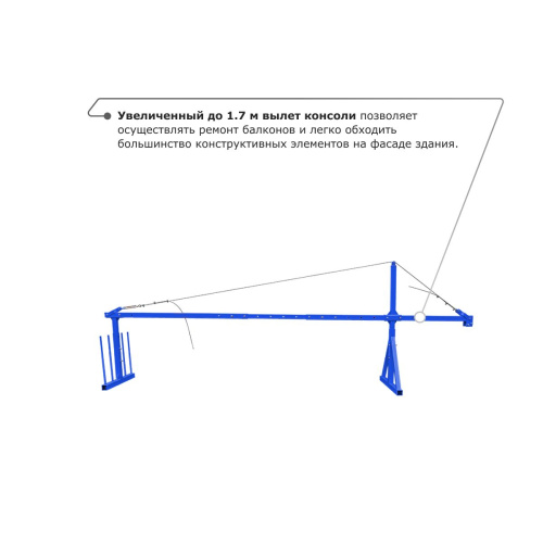 Строительная люлька ZLP-800 (длина платформы 10 м, длина троса 80 м) по ценам производителя в Уфе с доставкой по всей России