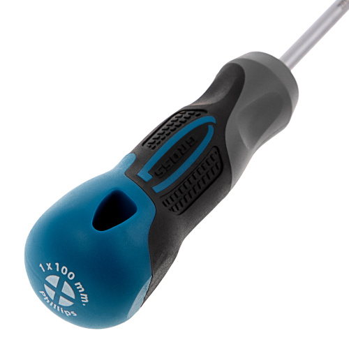 Отвертка PH1 x 100 мм, S2, трехкомпонентная ручка Gross по ценам производителя в Уфе с доставкой по всей России