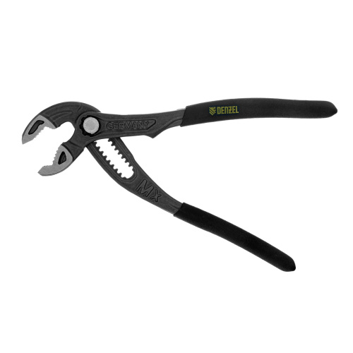 Клещи переставные, кнопочный механизм, обливные рукоятки, 180 мм Denzel по ценам производителя в Уфе с доставкой по всей России