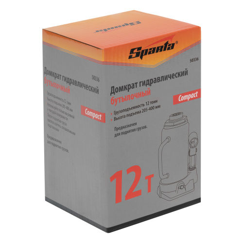 Домкрат гидравлический бутылочный 12 т, h подъема 205-400 мм Sparta Compact по ценам производителя в Уфе с доставкой по всей России