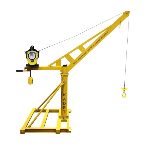 Мини кран KADET поворотный с лебёдкой KCD 500 кг 50м 220в по ценам производителя в Уфе с доставкой по всей России