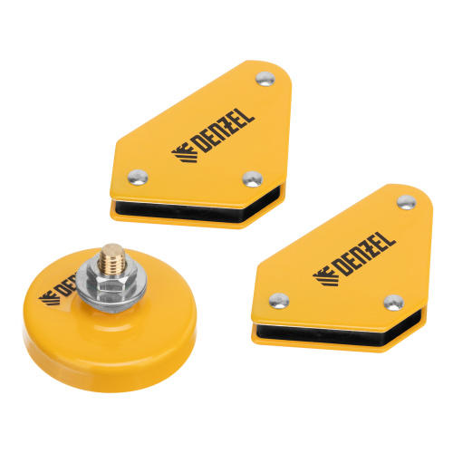 Набор из 2 магнитных сварочных фиксаторов и магнитной клеммы "масса" Denzel по ценам производителя в Уфе с доставкой по всей России