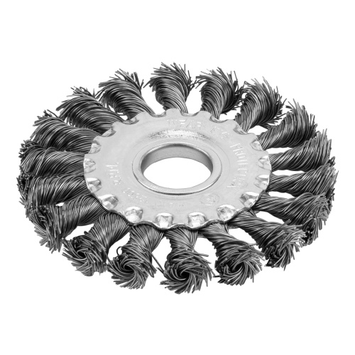 Щетка для УШМ, 100 мм, посадка 22.2 мм, плоская, крученая проволока 0.5 мм Сибртех по ценам производителя в Уфе с доставкой по всей России