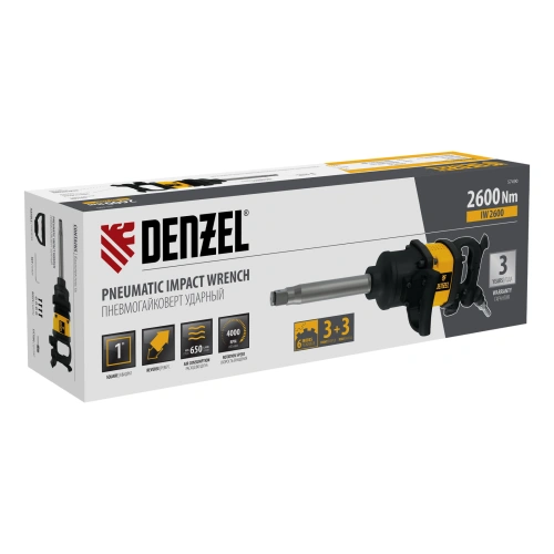 Ударный пневмогайковерт IW2600, 1", 4000 об/мин, 2600 Нм Denzel по ценам производителя в Уфе с доставкой по всей России