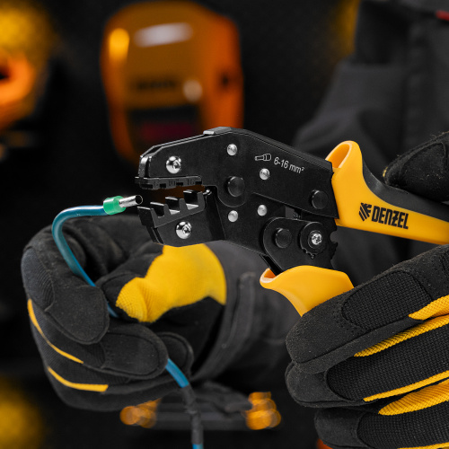 Клещи для обжима наконечников штыревых НШВ, НШВИ, НШВИ-2, 6-16 мм2 Denzel по ценам производителя в Уфе с доставкой по всей России