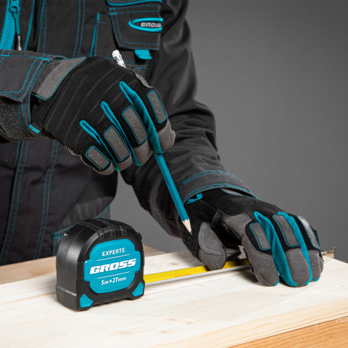 Рулетка Experte,5 м x 27 мм,двухкомпонентный корпус,магнит,двухсторонняя разметка,нейлон Gross по ценам производителя в Уфе с доставкой по всей России