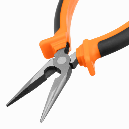 Длинногубцы прямые Comfort, 180 мм, шлифованные, двухкомпонентные рукоятки Sparta по ценам производителя в Уфе с доставкой по всей России