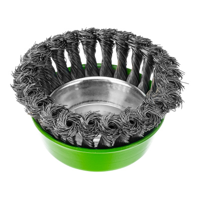 Щетка для УШМ, 100 мм, М14, "чашка", крученая металлическая проволока Сибртех по ценам производителя в Уфе с доставкой по всей России