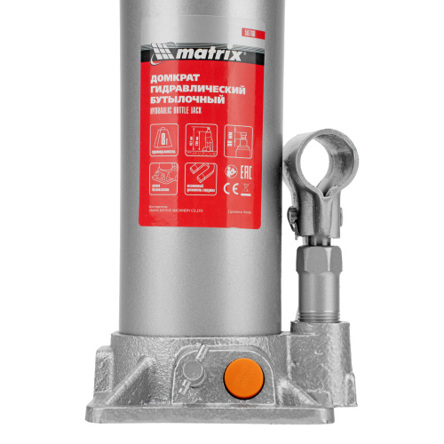 Домкрат гидравлический бутылочный, 8 т, h подъема 230-457 мм Matrix по ценам производителя в Уфе с доставкой по всей России