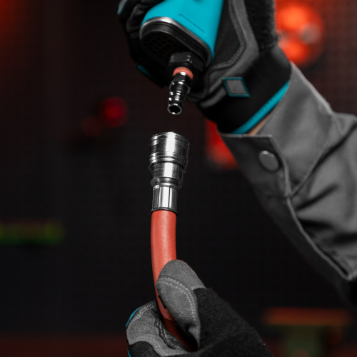 Шланг пневматический резиновый, 10 x 16 мм, 24 бар, армированный, быстросъемное соединение, 10 м Stels по ценам производителя в Уфе с доставкой по всей России