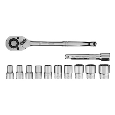 Набор торцевых головок, 1/2", головки 10 - 24 мм, с трещот. ключом, 12 предметов Matrix по ценам производителя в Уфе с доставкой по всей России