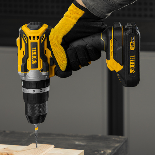 Дрель-шуруповерт аккумуляторная ударная бесщет CIDB-18-02, Li-Ion, 18 В Denzel по ценам производителя в Уфе с доставкой по всей России