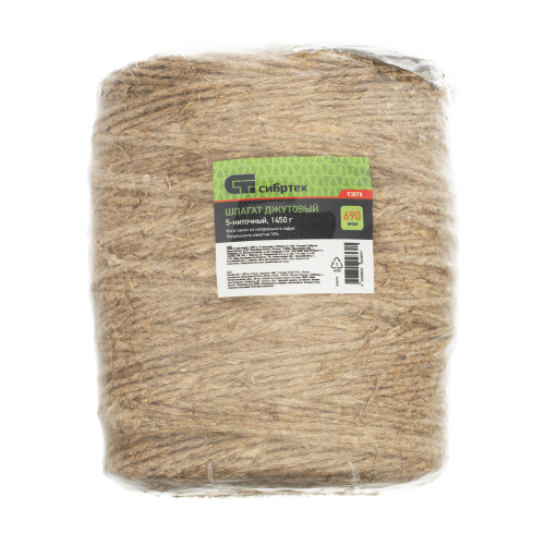Шпагат джутовый, 2.5 мм, L 690 м, 5-ниточный, Сибртех по ценам производителя в Уфе с доставкой по всей России