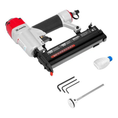 Нейлер-степлер пневматический 2 в 1, гвозди 18GA длина 10-50 мм, скобы 18GA длина 25-40 мм Matrix по ценам производителя в Уфе с доставкой по всей России