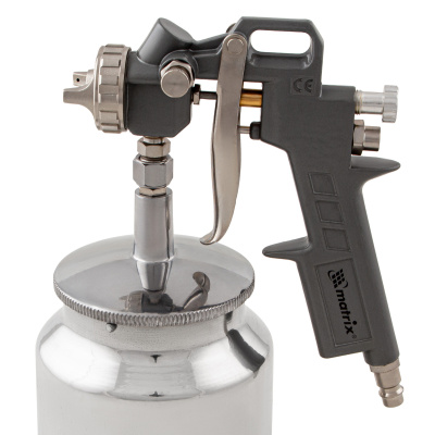 Краскораспылитель пневматический с нижним бачком V 0.75 л, сопло D 1.2, 1.5 и 1.8 мм Matrix по ценам производителя в Уфе с доставкой по всей России